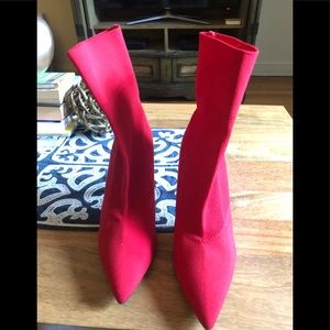 Brand new red boots